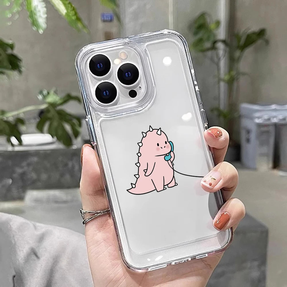 Coque iPhone Minimaliste - Dino Couple