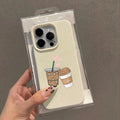 Coque IPhone Minimaliste - Motif Café