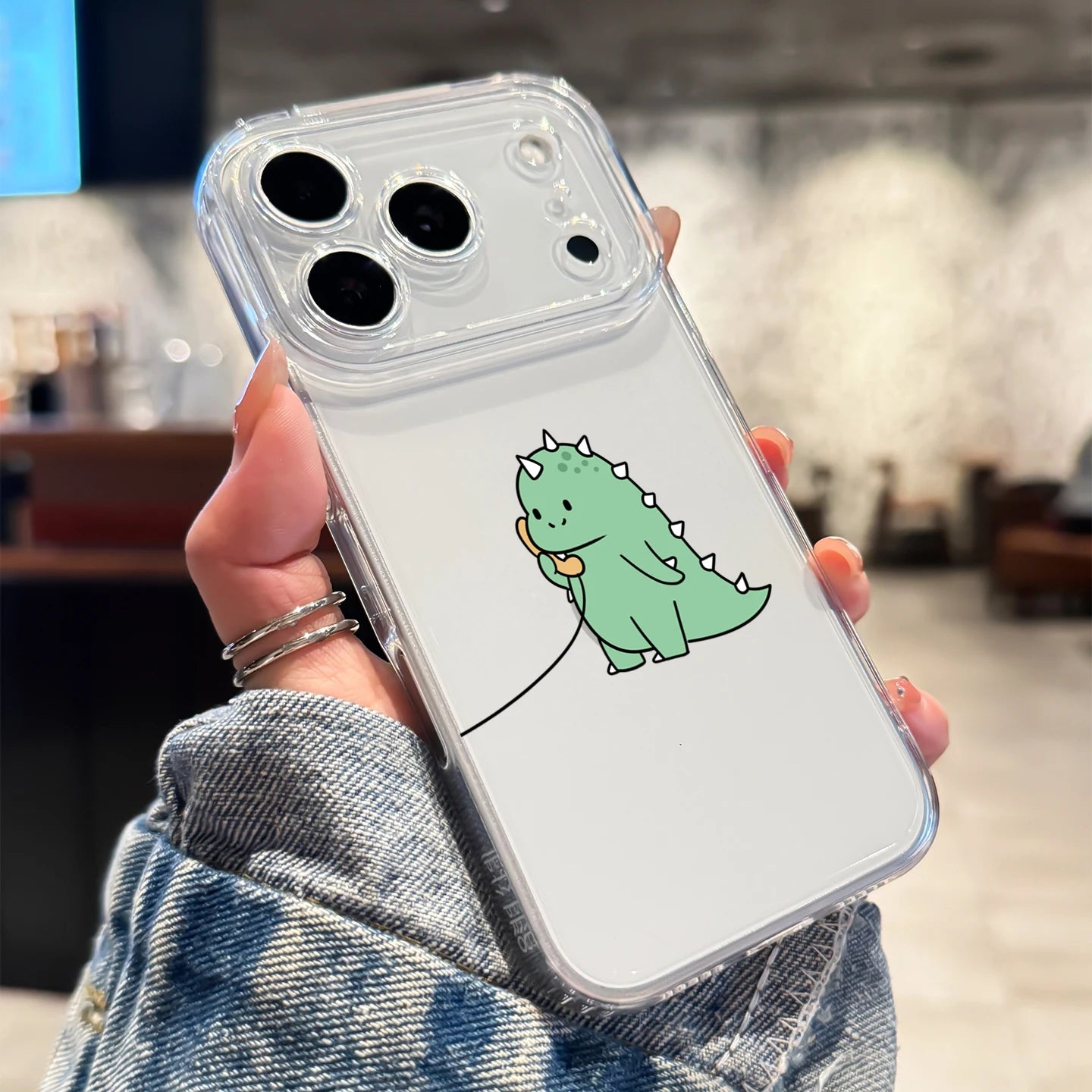 Coque iPhone Minimaliste - Dino Couple