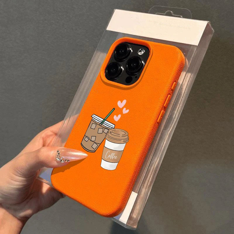 Coque IPhone Minimaliste - Motif Café